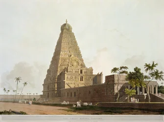 Den store pagode, Tanjore, tavle XXIV fra «Oriental Scenery», udgivet 1798
